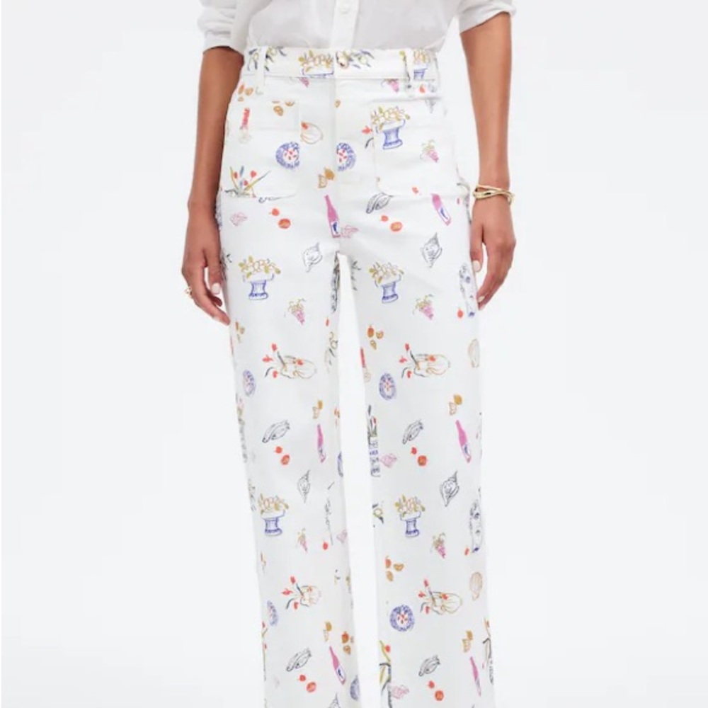 LISA SAYS GAH x Madewell— Wide-Leg Pants with Colorful Print